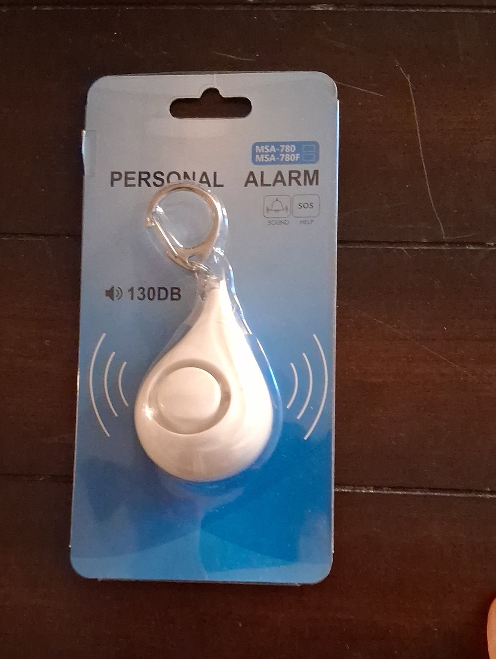 Personal Alarm Keychain - White